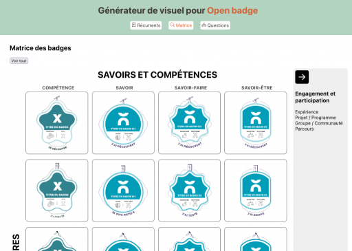 Générateur de visuel Open badge